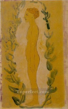 パブロ・ピカソ Painting - 立つ女性 1899年 パブロ・ピカソ